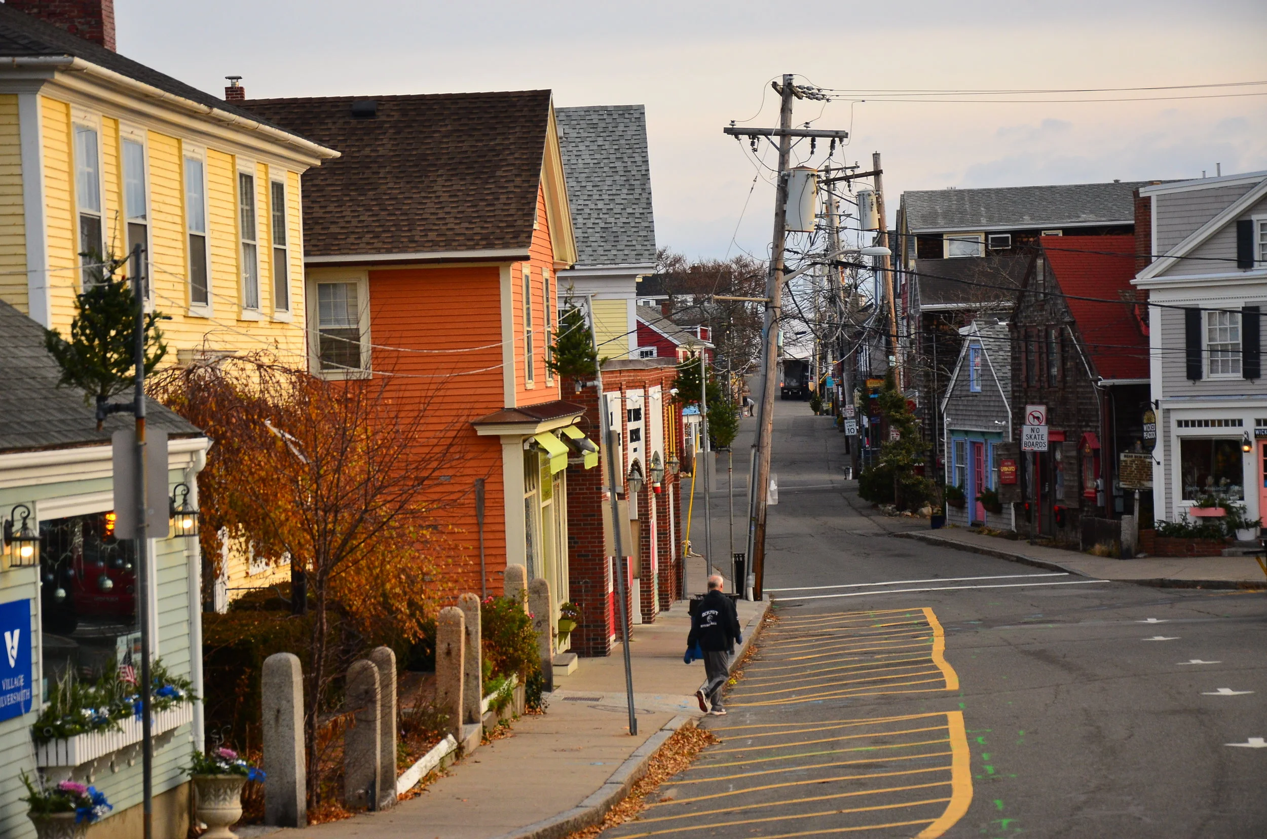   Main street -Early AM -Rockport Ma   