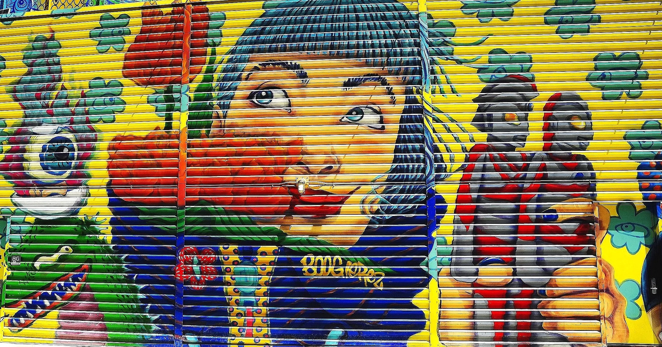   One of the many art walls at WTC  