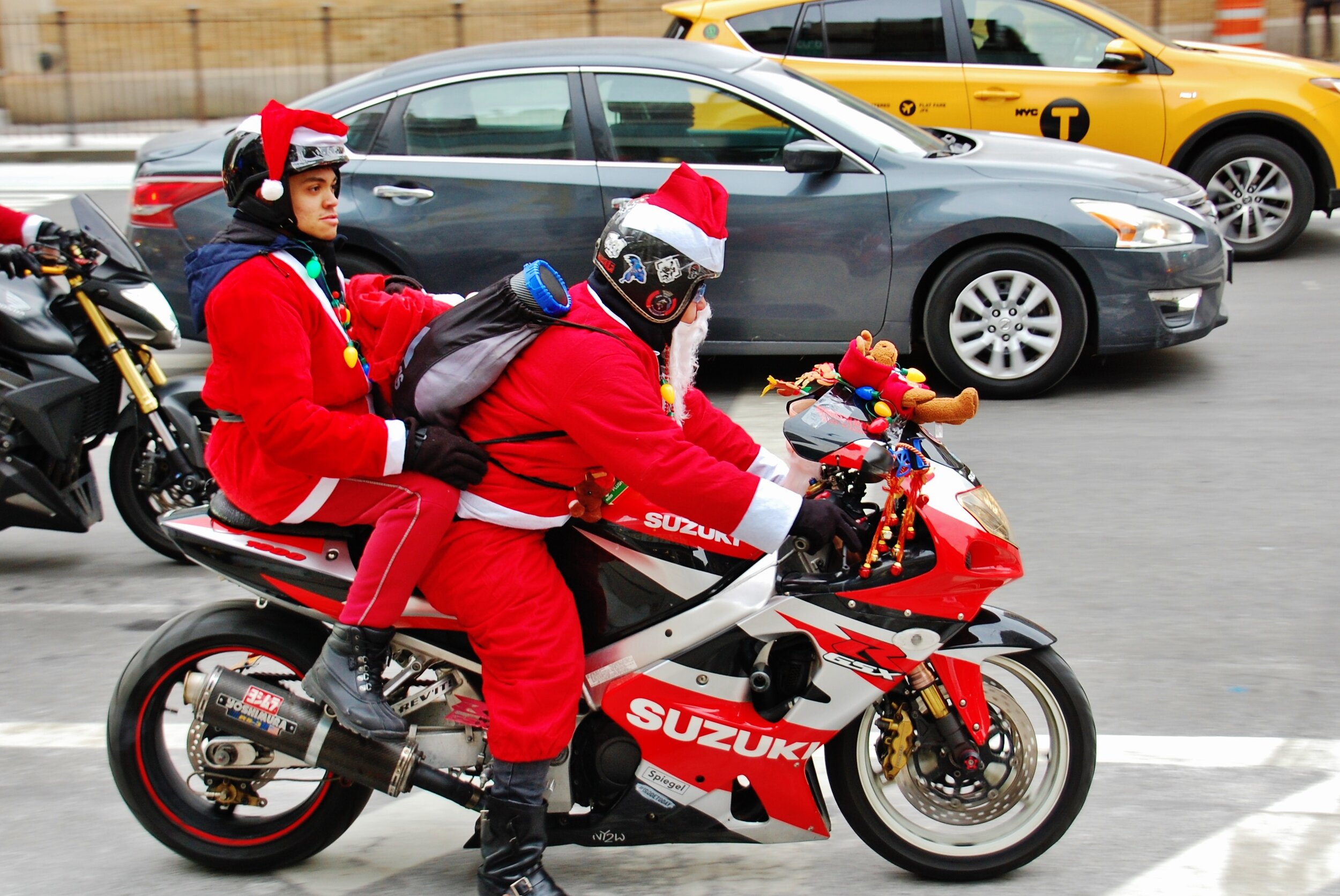   Motorcycle Santa’s -Upper west side   