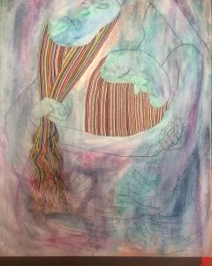 Maia Snow, Aiahha , 2017, oil on canvas, 37″x31″