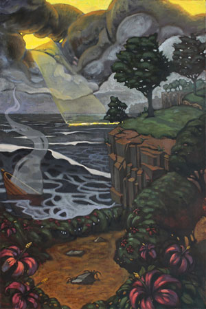 Nathaniel Meyer, Wreck of the Venus , 2013, oil on canvas, 36″ x 24″