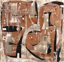 Anselmi, Artist’s Studio , 2012, oil on paper and collage
