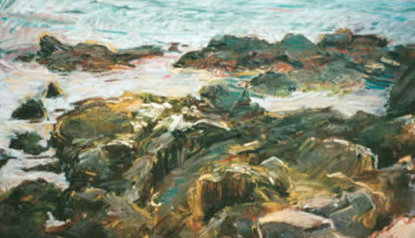Carol Sloane, "South West Shore - Rocks View Matinicus," (2002 Resident)