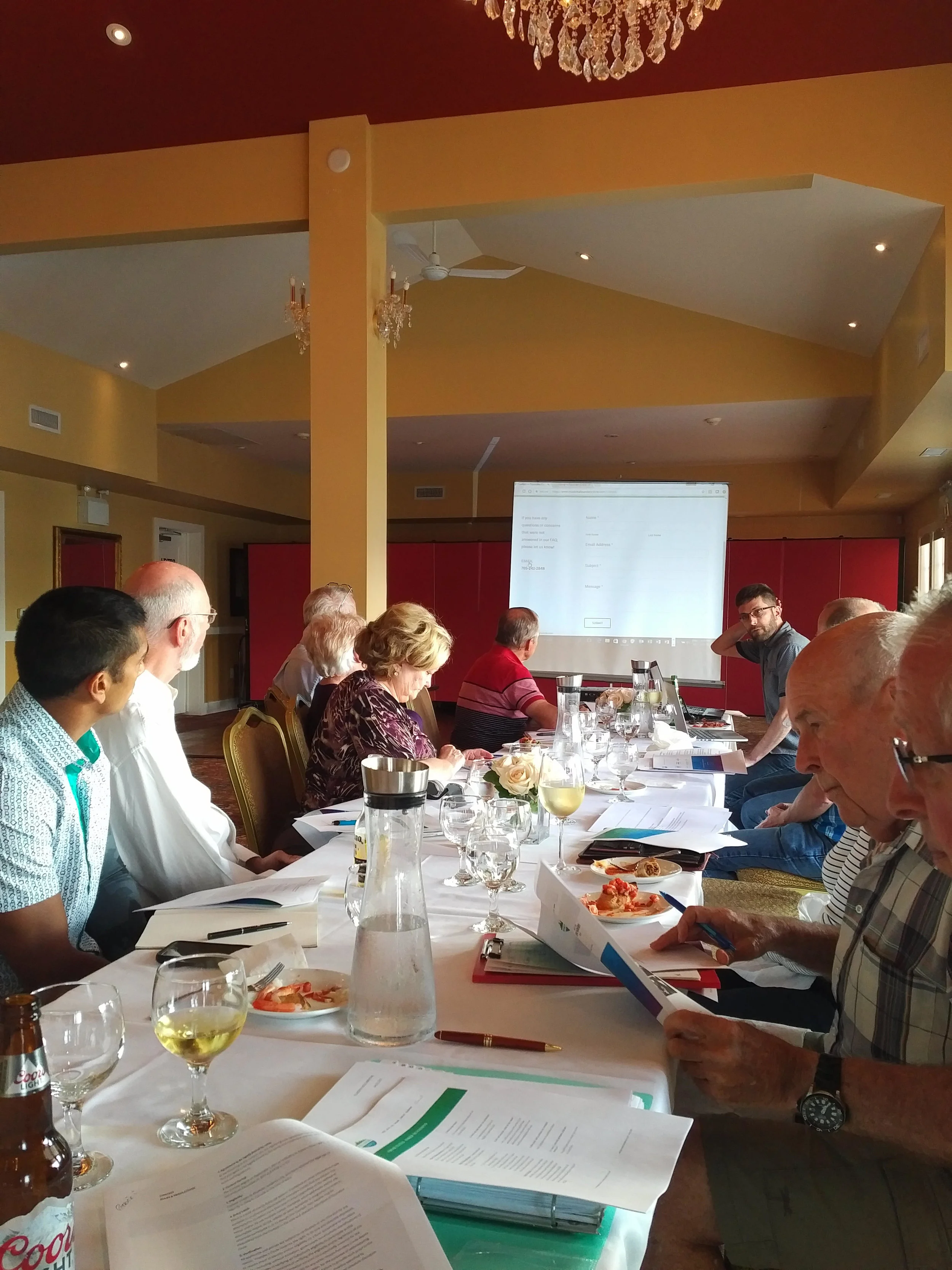 The Founders meeting to discuss the 2017 application for Founders Choice Award.