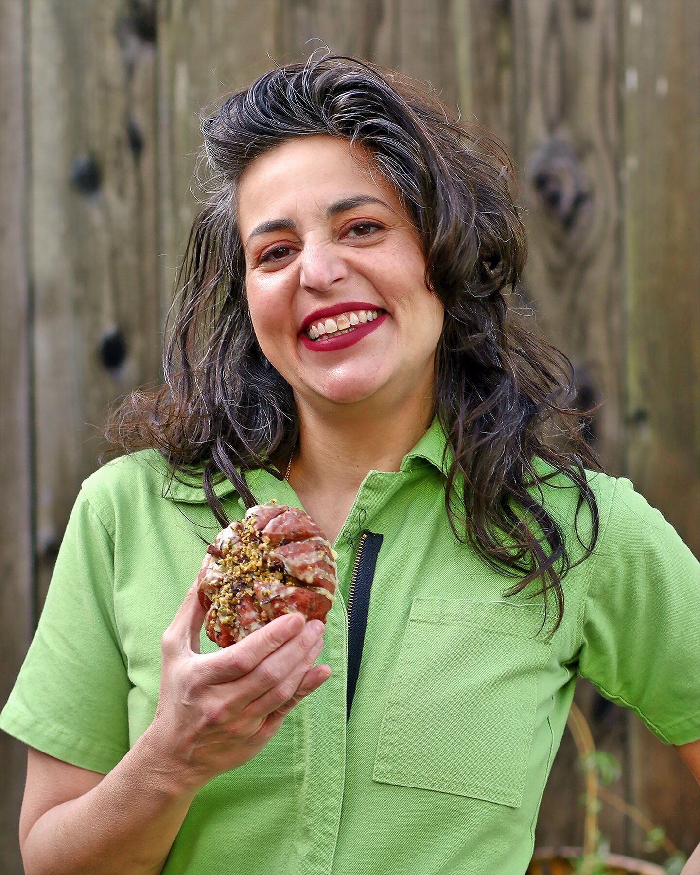A couple of years ago when we first offered our Persian Love Fritter, made with saffron &amp; pistachio dough, drizzled with a cardamom-rose water glaze, and sprinkled with pistachios &amp; hibiscus petals, our long time regular, Roxy, fell in love. 