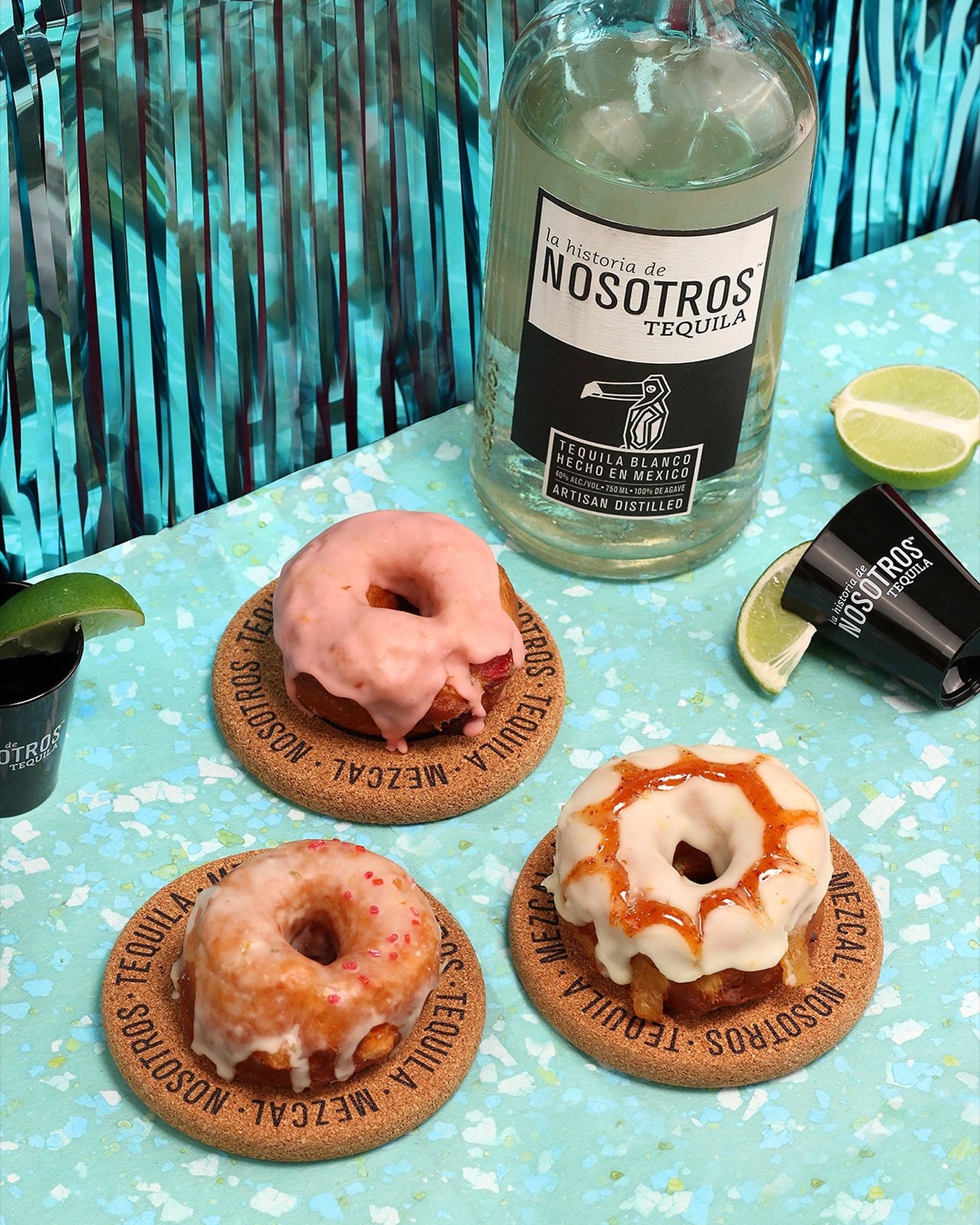 We&rsquo;re doing a collaboration with @nosotros for Cinco de Mayo and offering a flight of 3 mini donuts infused with their tequila and mezcal. 

From @nosotros: &ldquo;Nosotros Tequila and Mezcal is proud to partner with Dynamo Donut &amp; Coffee f