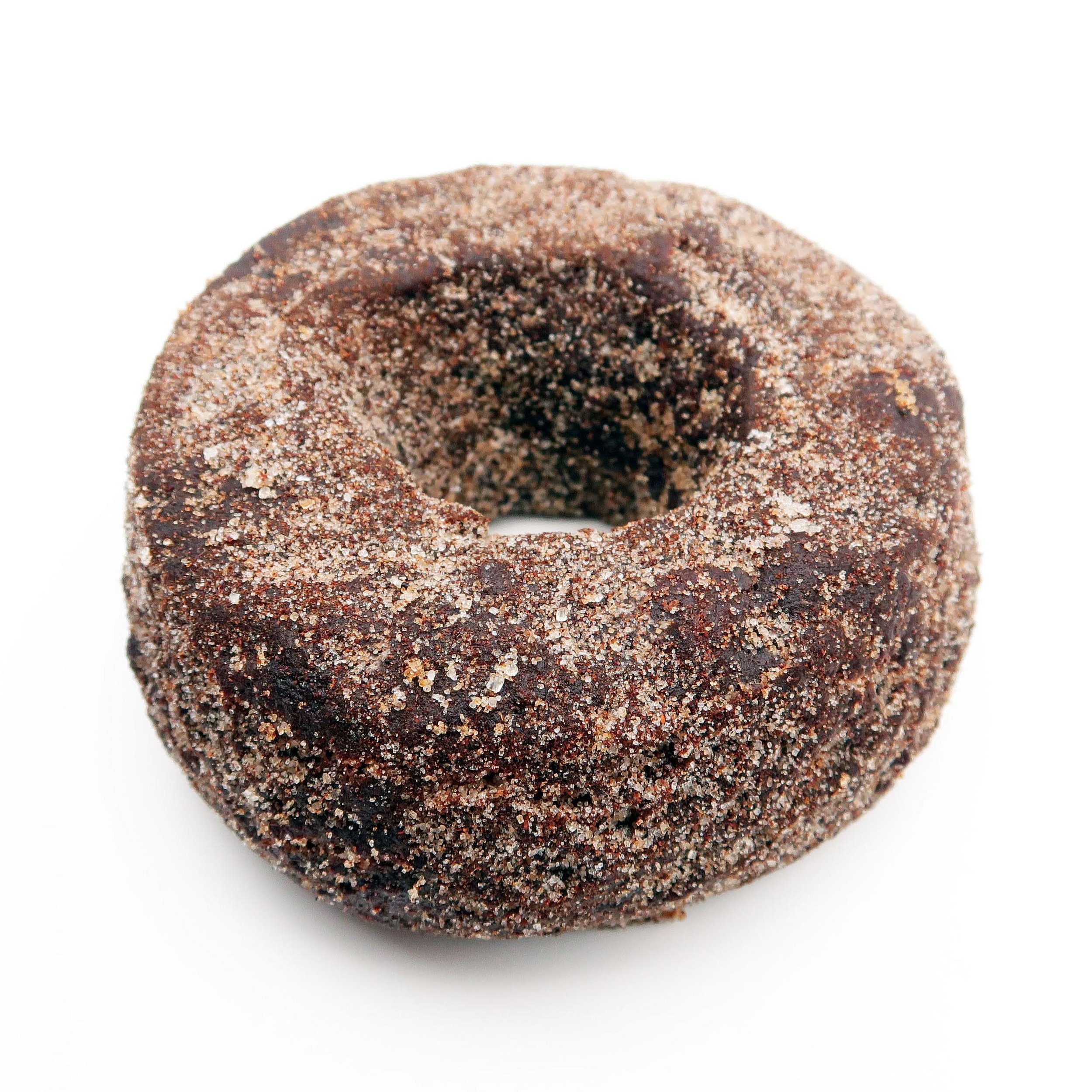 Our famous Spiced Chocolate Donut!

Fun fact - this is a day one flavor that was on the menu for a while until one day we realized that it was actually a vegan flavor! Once we realized that, it wasn&rsquo;t long until we made our other 2 daily chocol