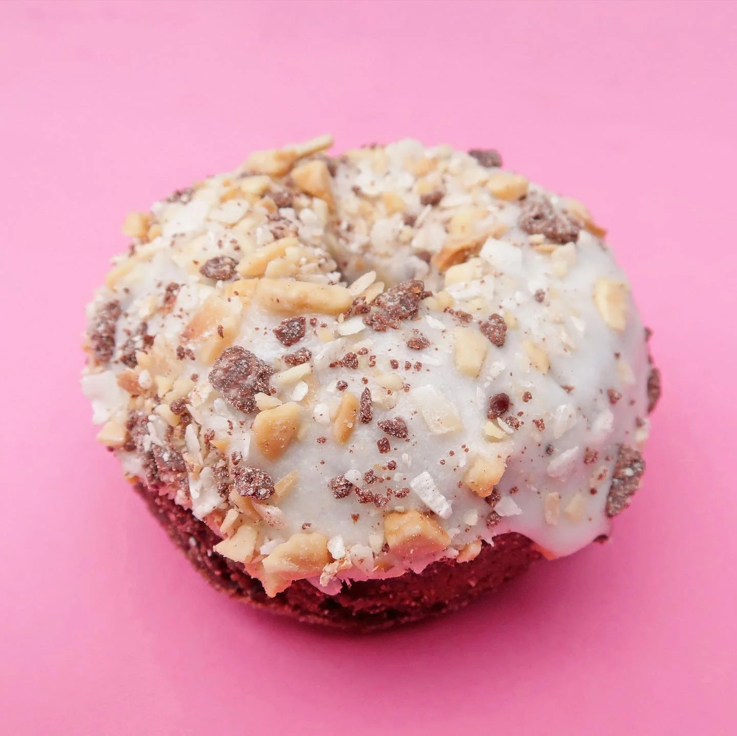 Chocolate Almond Coconut 🥥 

One of our &ldquo;I&rsquo;m Not A Gluten&rdquo; Donuts for June. Our wheat-free* chocolate base is dipped in a rich coconut glaze. Dunked in chocolate, almond, and coconut bits. 

*Our I&rsquo;m Not A Gluten Donuts are m