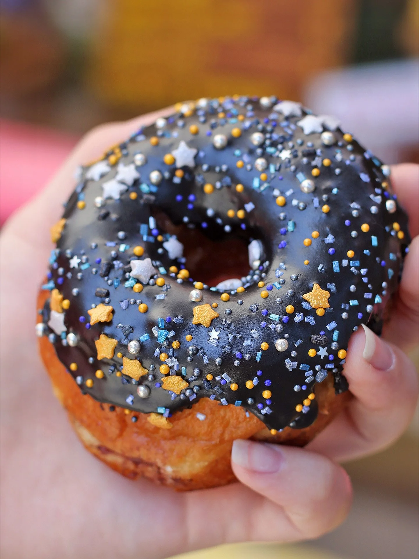 In a Galaxy far, far away (2760 24th Street) Star Wars Day Donuts have returned.

A coffee and chocolate base donut dipped in a midnight black chocolate glaze. Garnished with galaxy sprinkles.

Available at our Mission location Monday, May 4th only! 