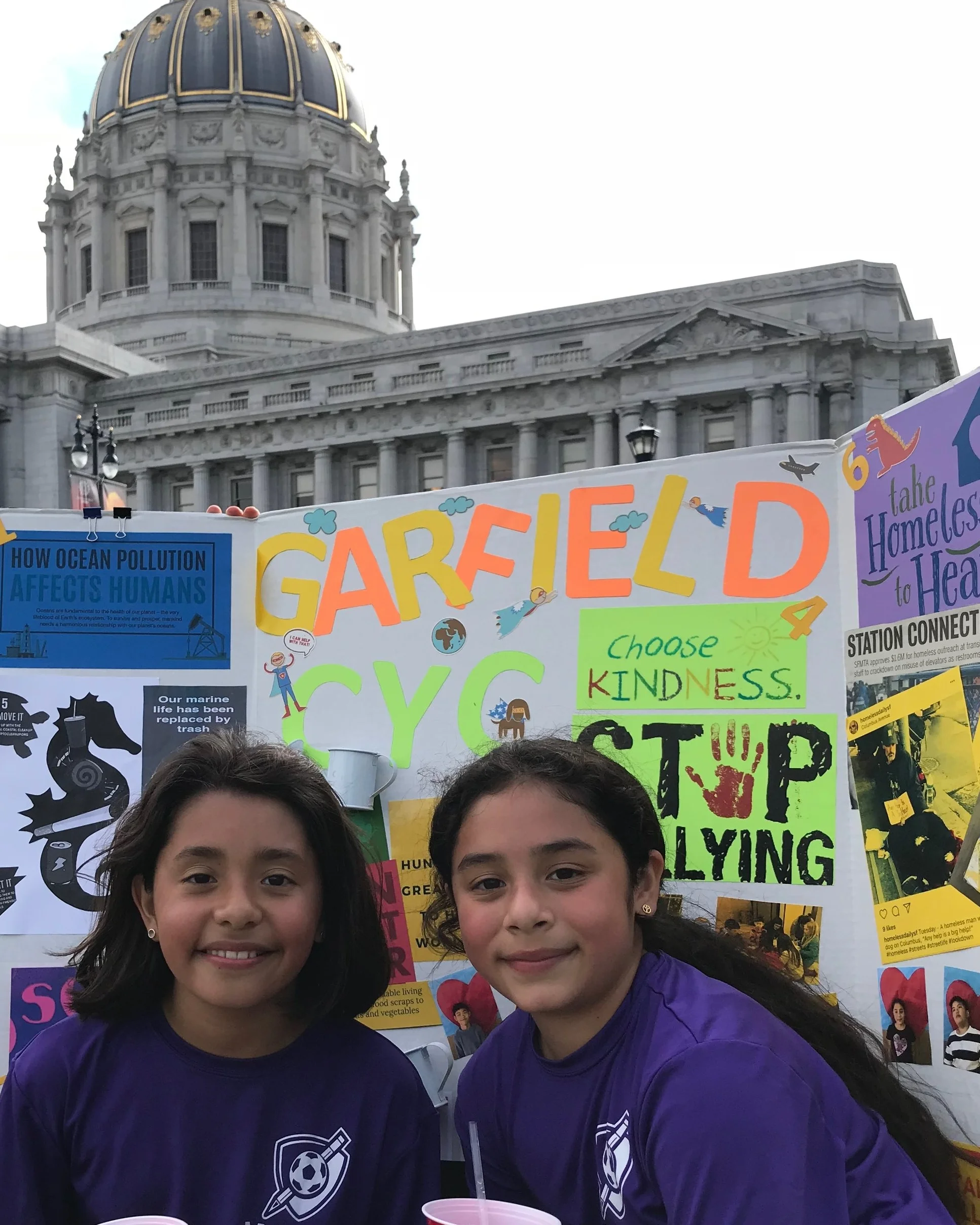 Third graders Seville Ramos and Briana Aleman from Garfield Elementary School