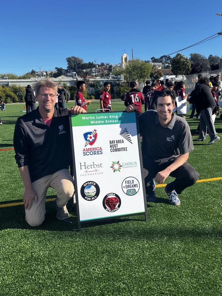 Colin Schmidt of SCORES and Adam Lewis of Bay Area Host Committee