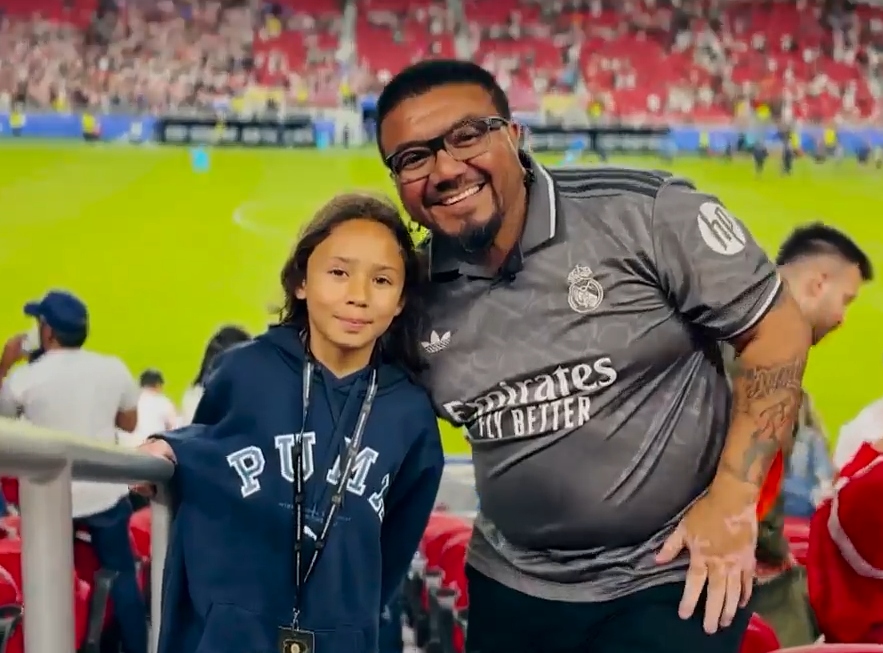 Coach Manny and Poet-Athlete Genesis attend the FIFA World Cup with Telemundo