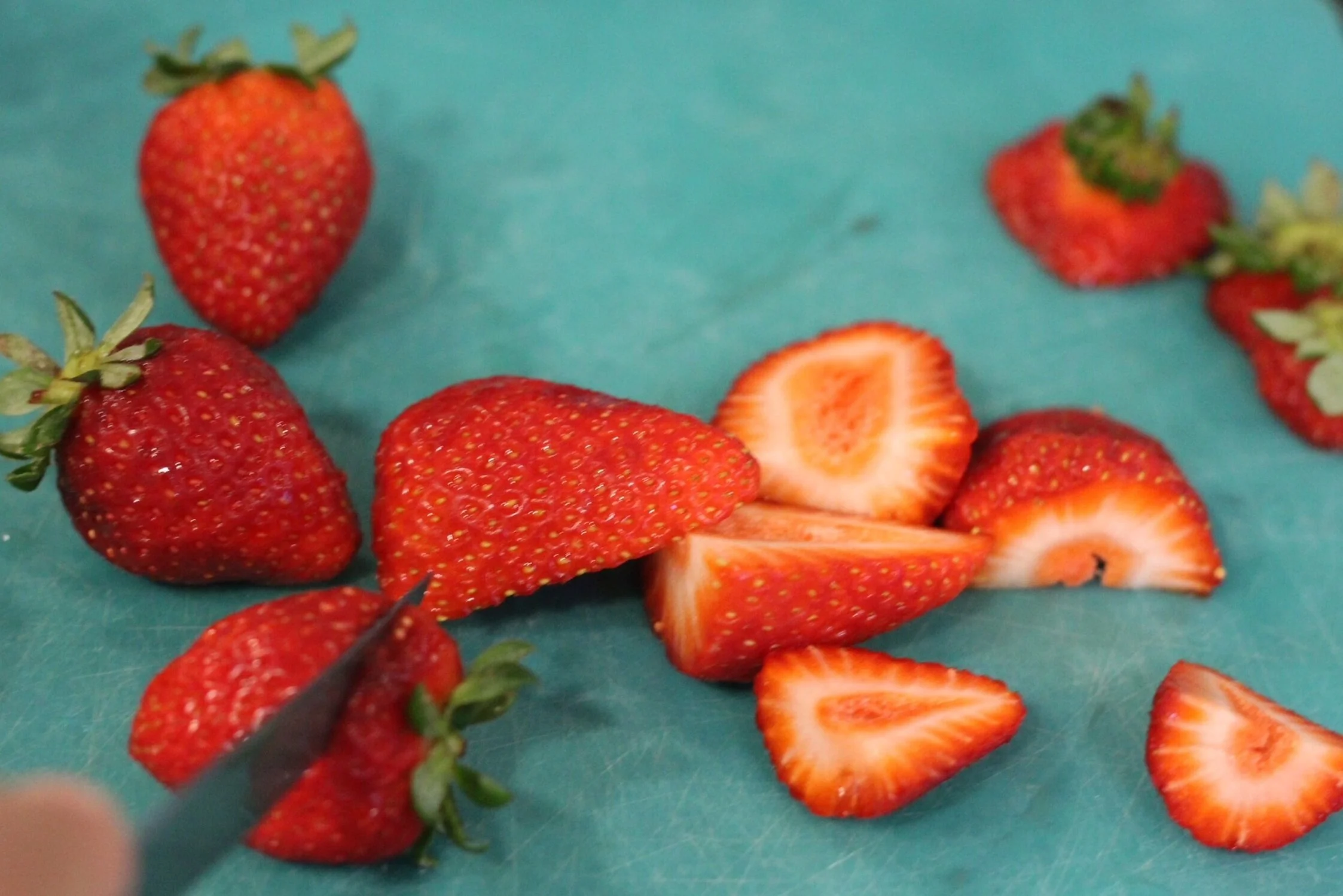 Cutting Strawberries