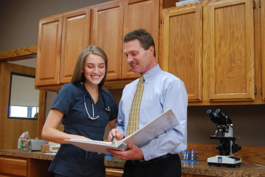 Dr. Brock McConnehey with staff