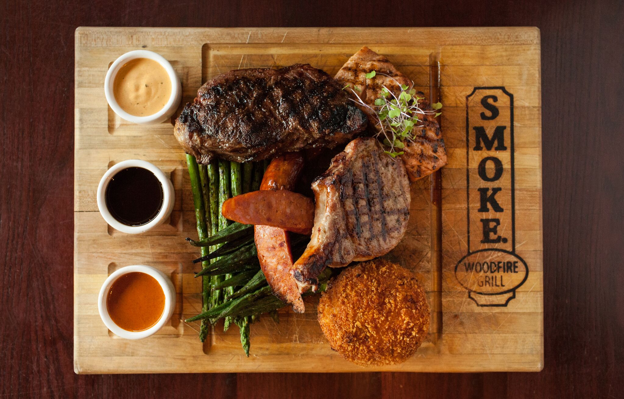 SMOKE. Woodfire Grill  Inspired American, Locally Sourced