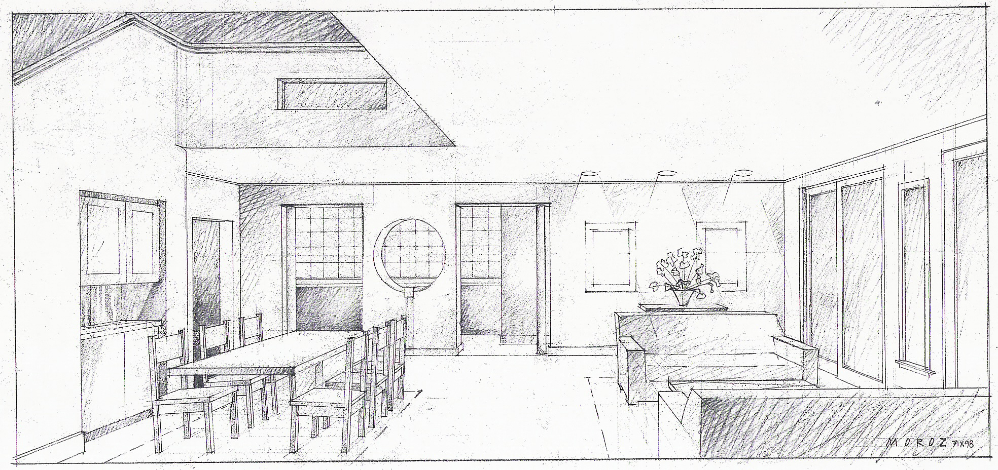 Interior or Margate shore house