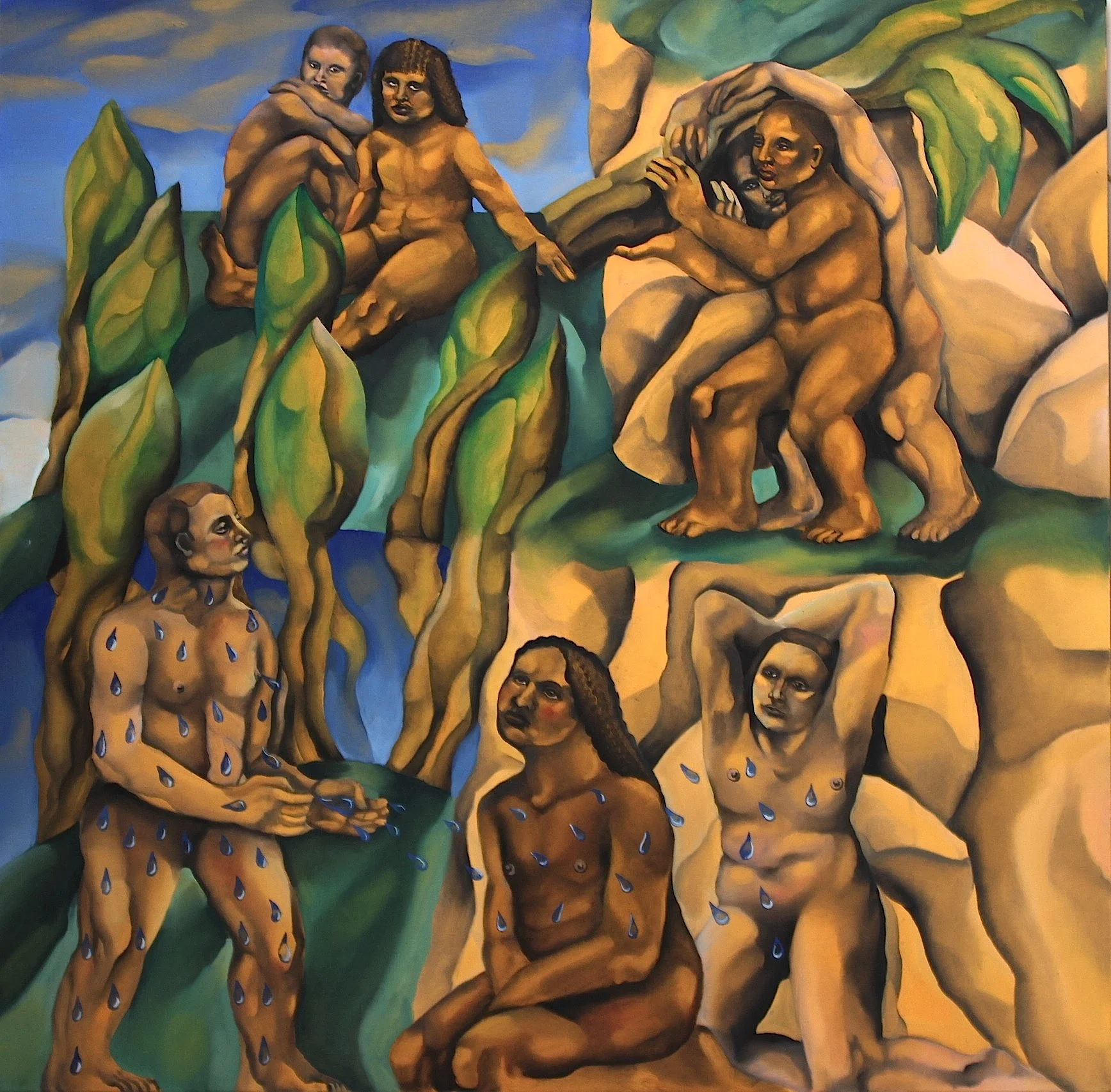 The Cliff (The Source), oil on canvas , 120cm/120cm, 2017