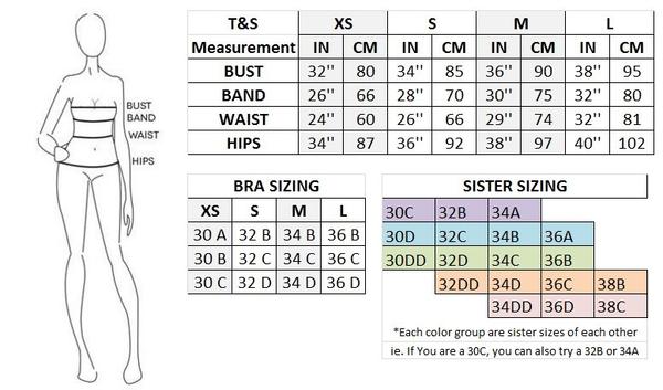 Bra Sister Sizes Us Chart