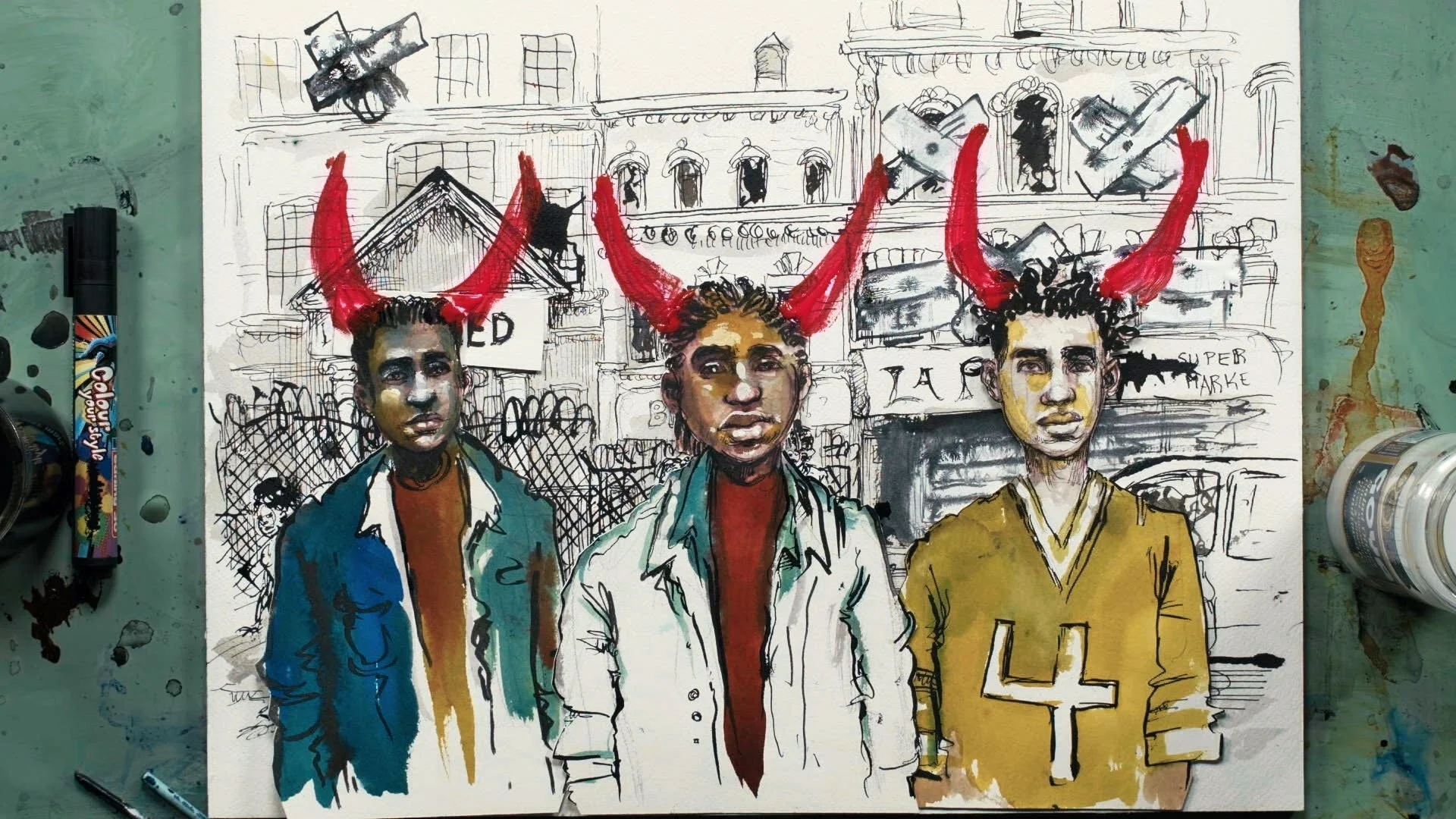 Still image from "The War on Drugs is an Epic Fail" by Jay Z and dream hampton, with illustrations by Molly Crabapple. NYT.