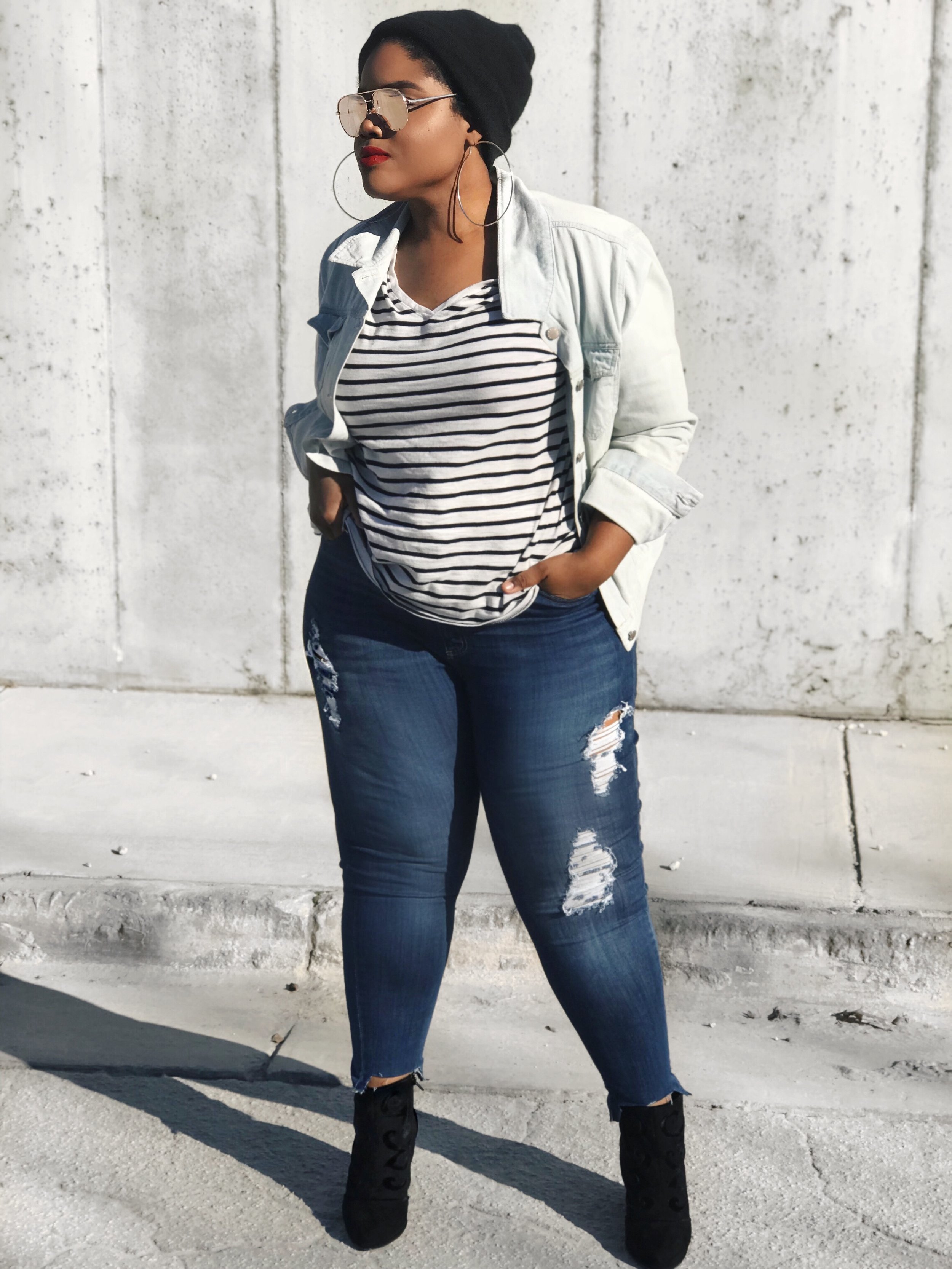 plus size jeans outfit