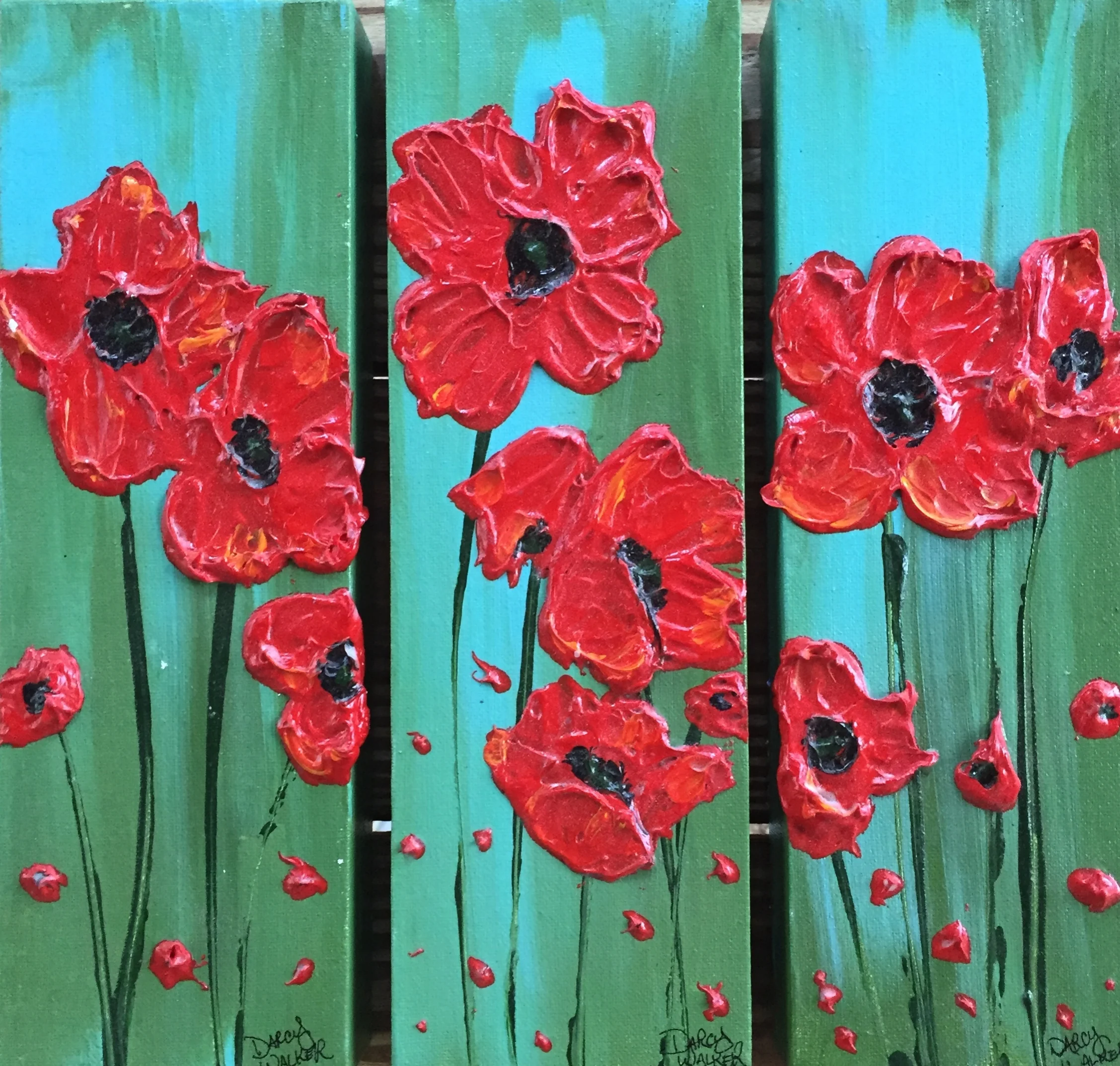 Triptych Poppies 
