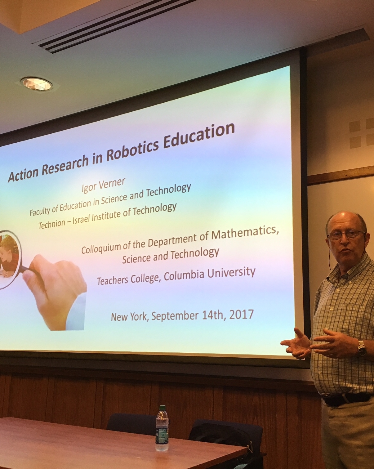 Visiting Scholar Dr. Igor Verner Speaks to CMLTD Doctoral Colloquium  
