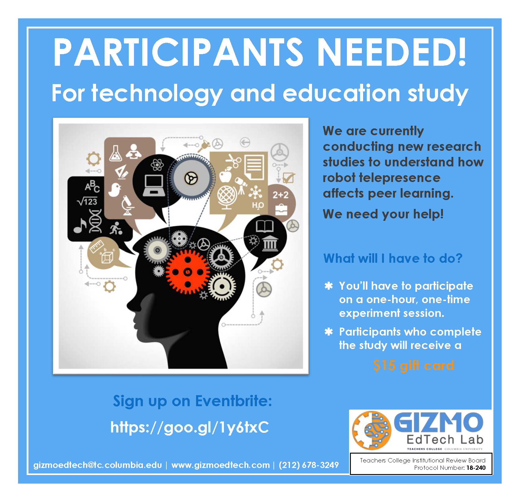 Research study: participants Needed! 