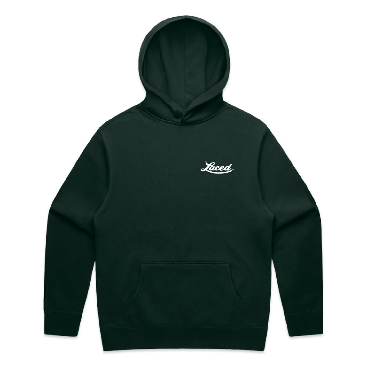 classic laced pine green hoodie front.jpg