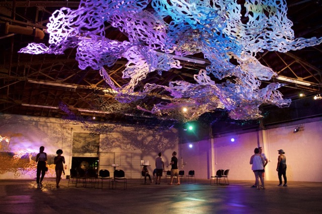 ArtsUp: 5,880 square feet, indoor space with art works installed above head height