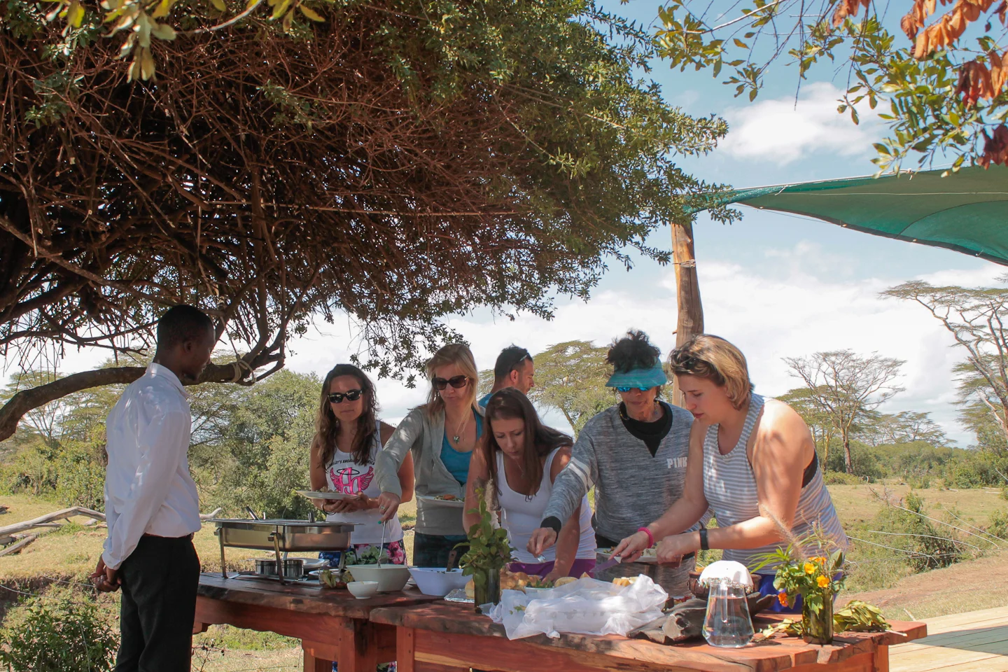 Buffet lunch al fresco
