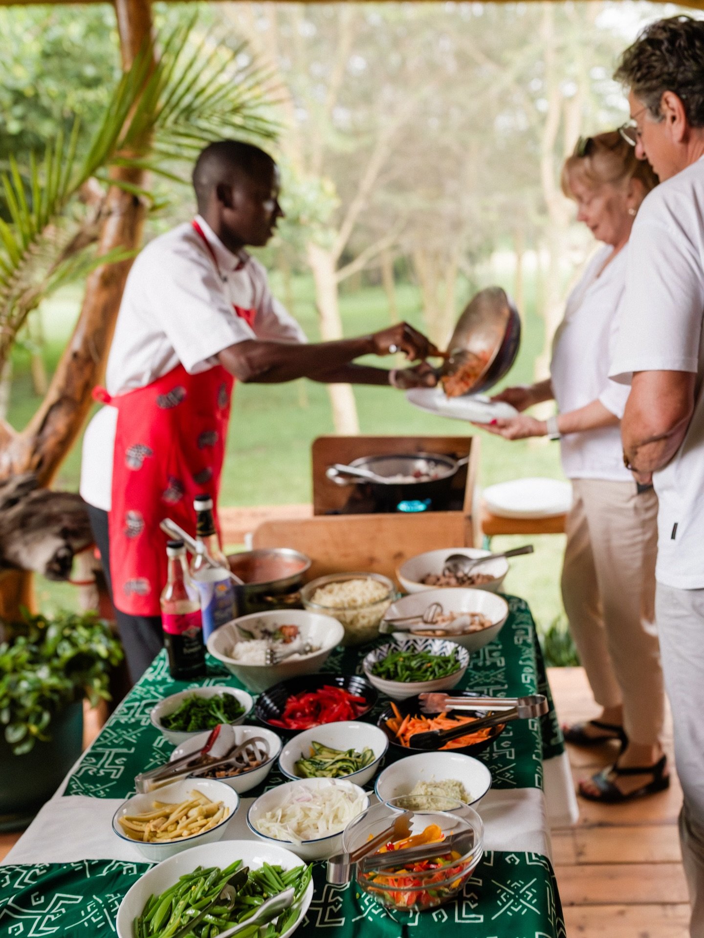 Active cooking and a crepe flamb&eacute; for dessert with Jarom &amp; Jimmy 🥂 
.

#familysafari #kenya #olpejeta