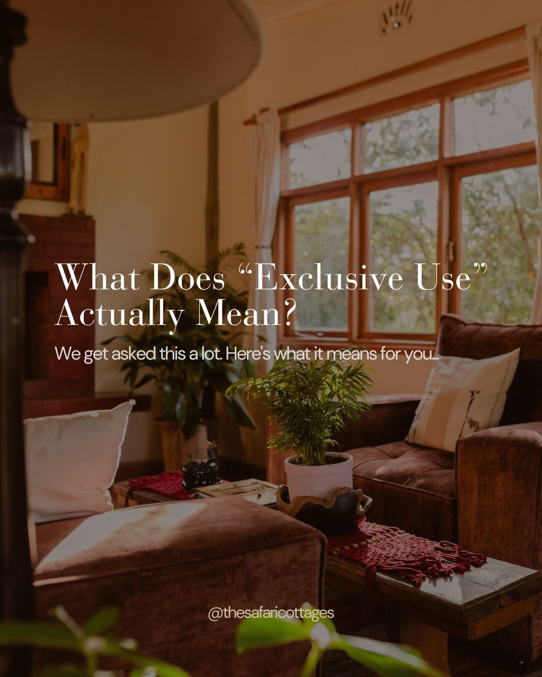 What does Exclusive Use actually mean? Swipe to find out and understand why it changes everything about your Safari experience 🦏

.
#kenyaprivatesafari #olpejeta #africansafari #thesafaricottages