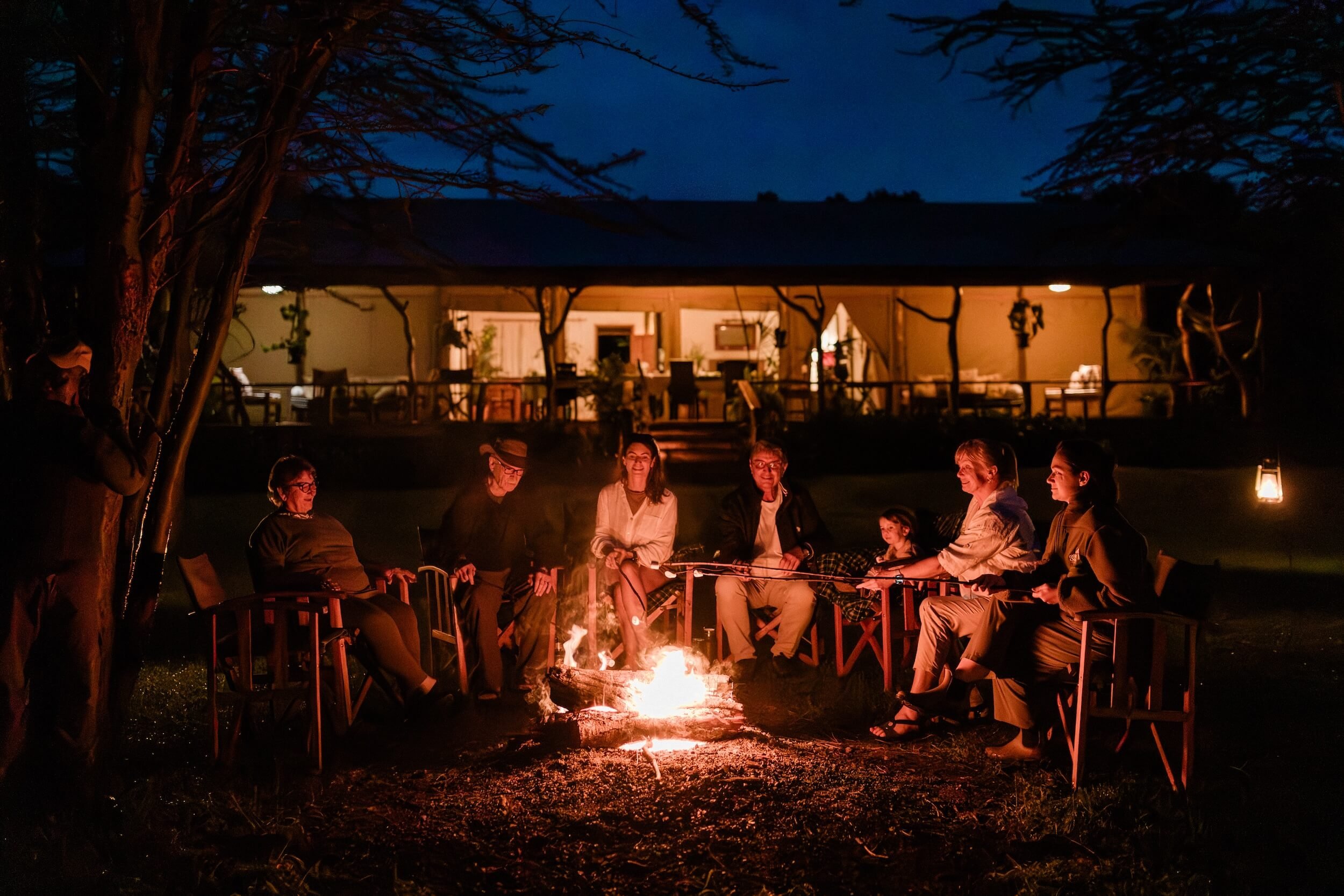 Campfire at The Safari Cottages, Kenya