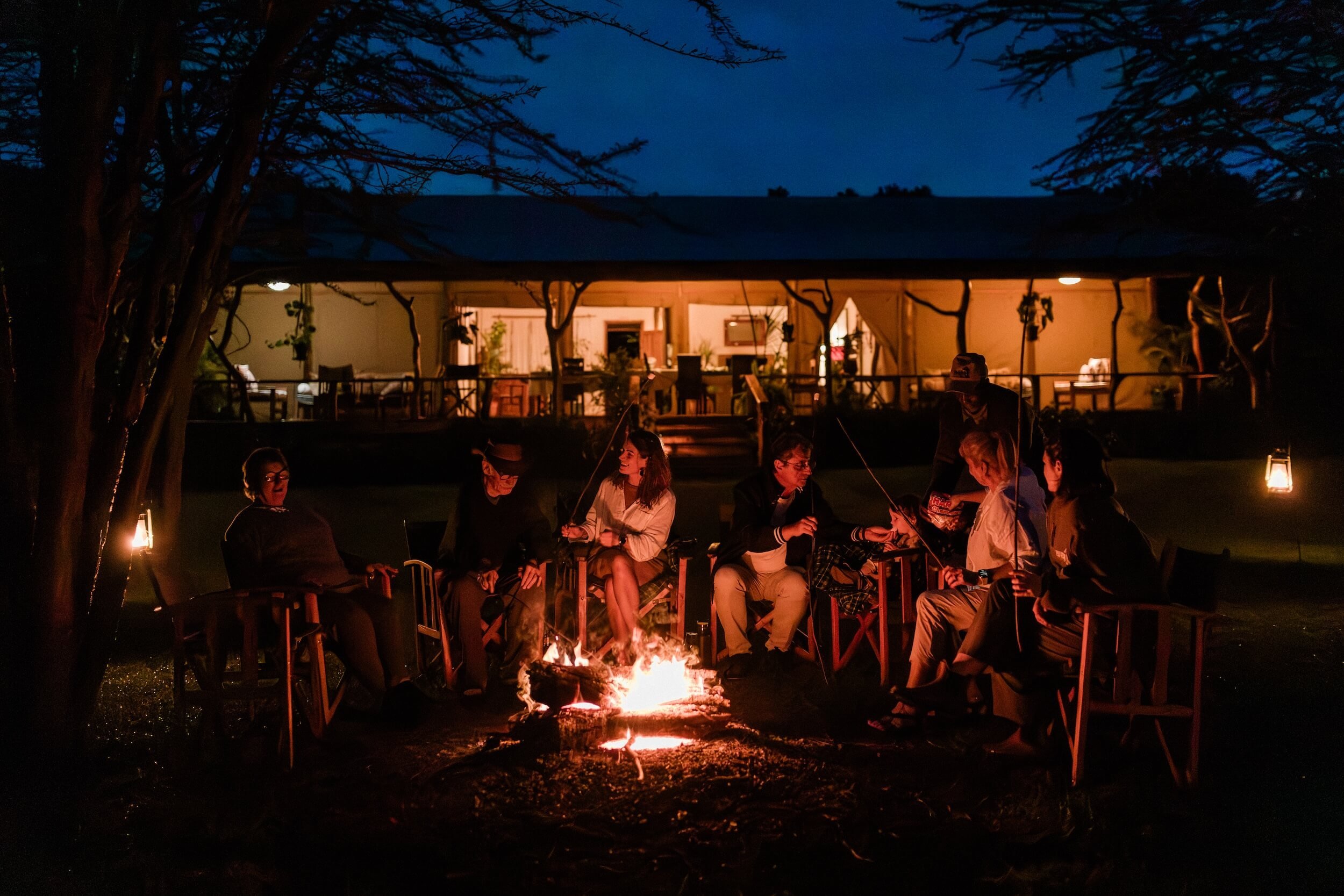 Fireside family safari at Ol Pejeta Safari Cottages