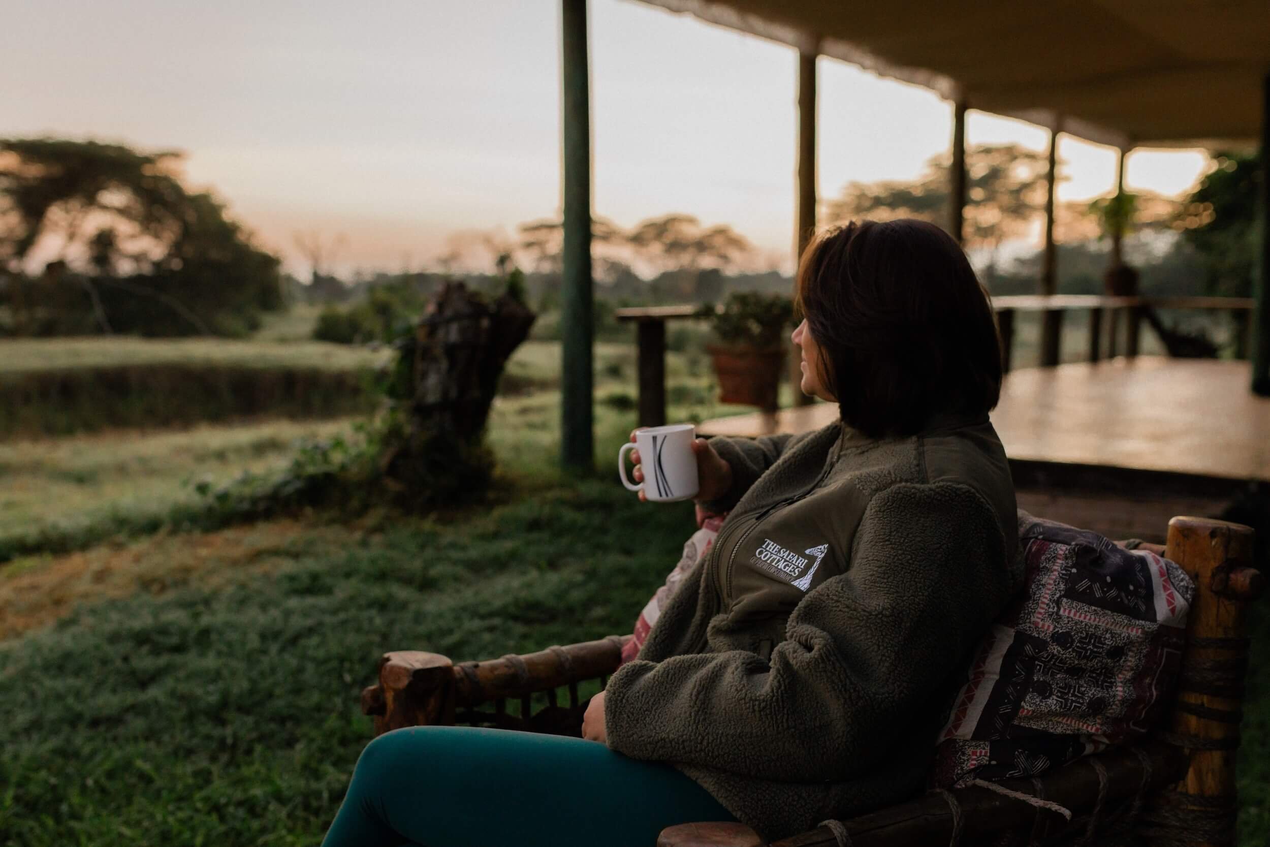 Morning coffee at The Safari Cottages, Ol Pejeta
