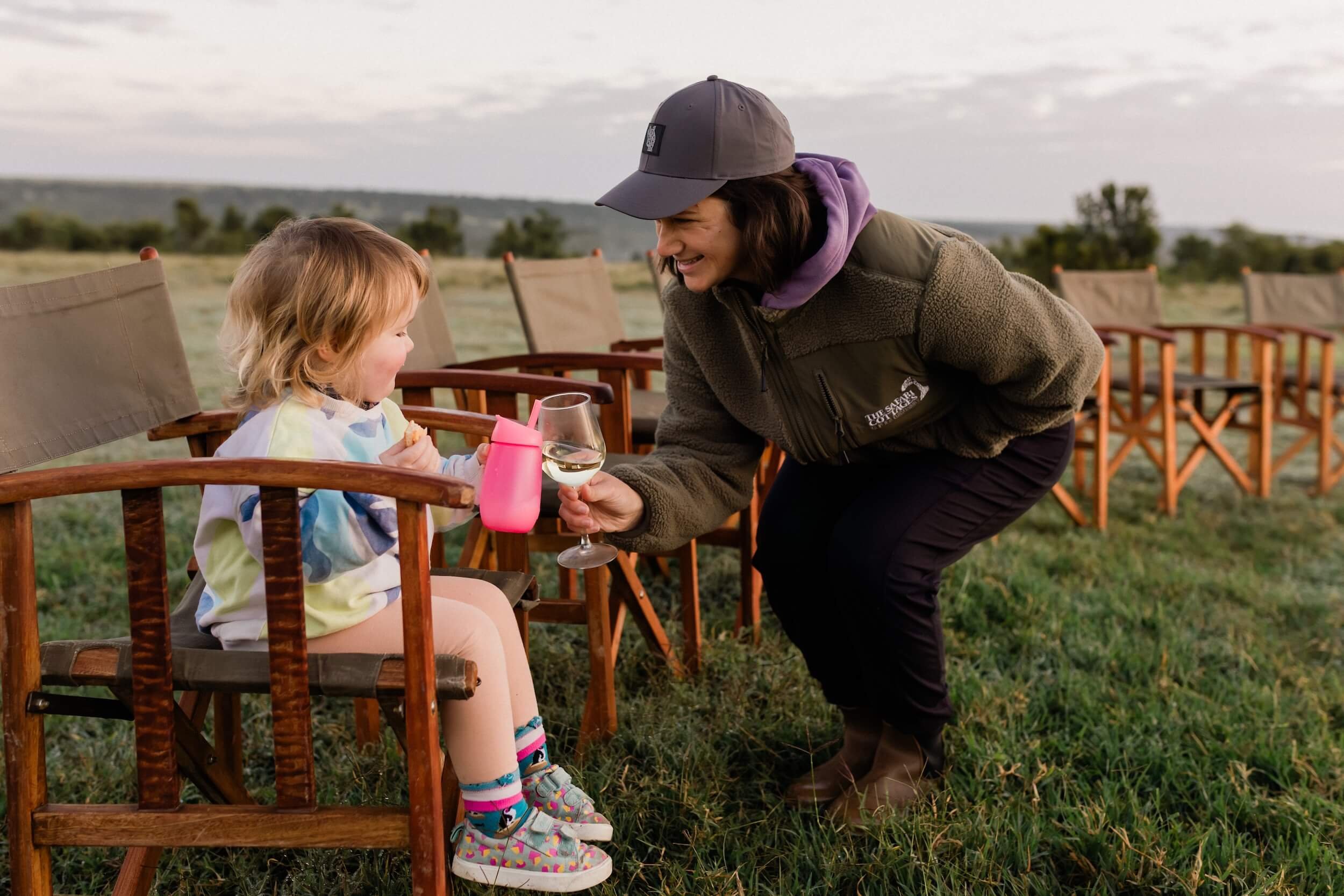 Enjoying a sundower on Ol Pejeta