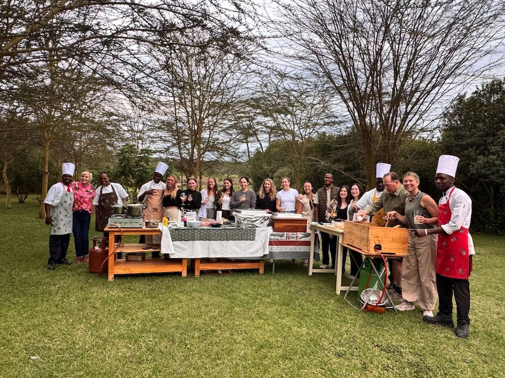 A cooking class with Present Practice Retreats