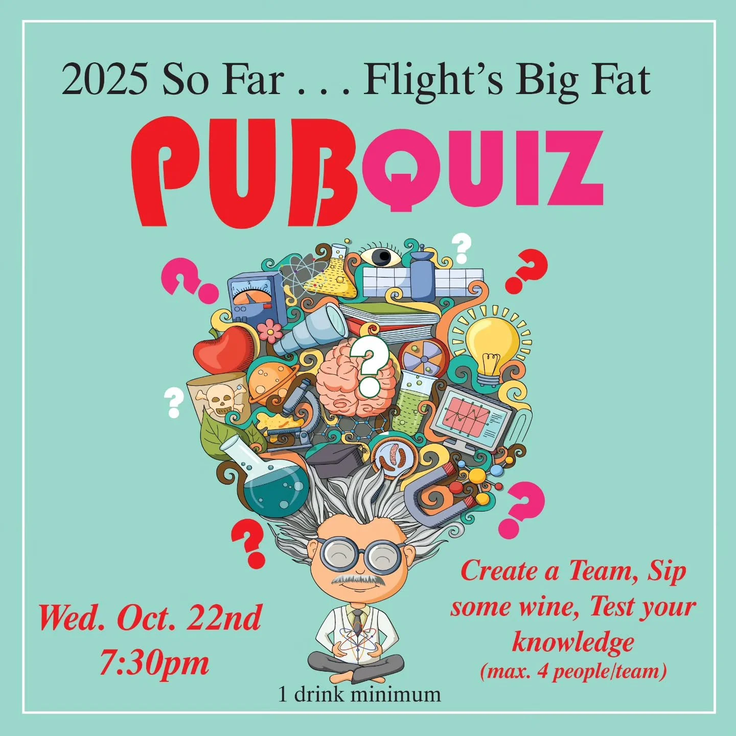 It&rsquo;s trivia night, not therapy&mdash;but it might feel like both! Grad your crew, sip some wine, test your knowledge.

Let's have some fun!
.
.
.
#flightwinelounge #winebar #pubquiz #trivianight #wineandfun
#flightfam