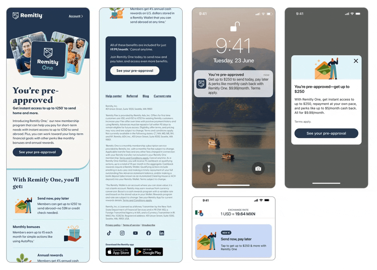 Remitly One - Lifecycle Membership Journey 