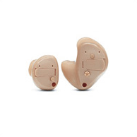 Small Peach-Colored Hearing Aids