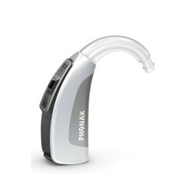 Phonak Silver and Black Hearing Aid