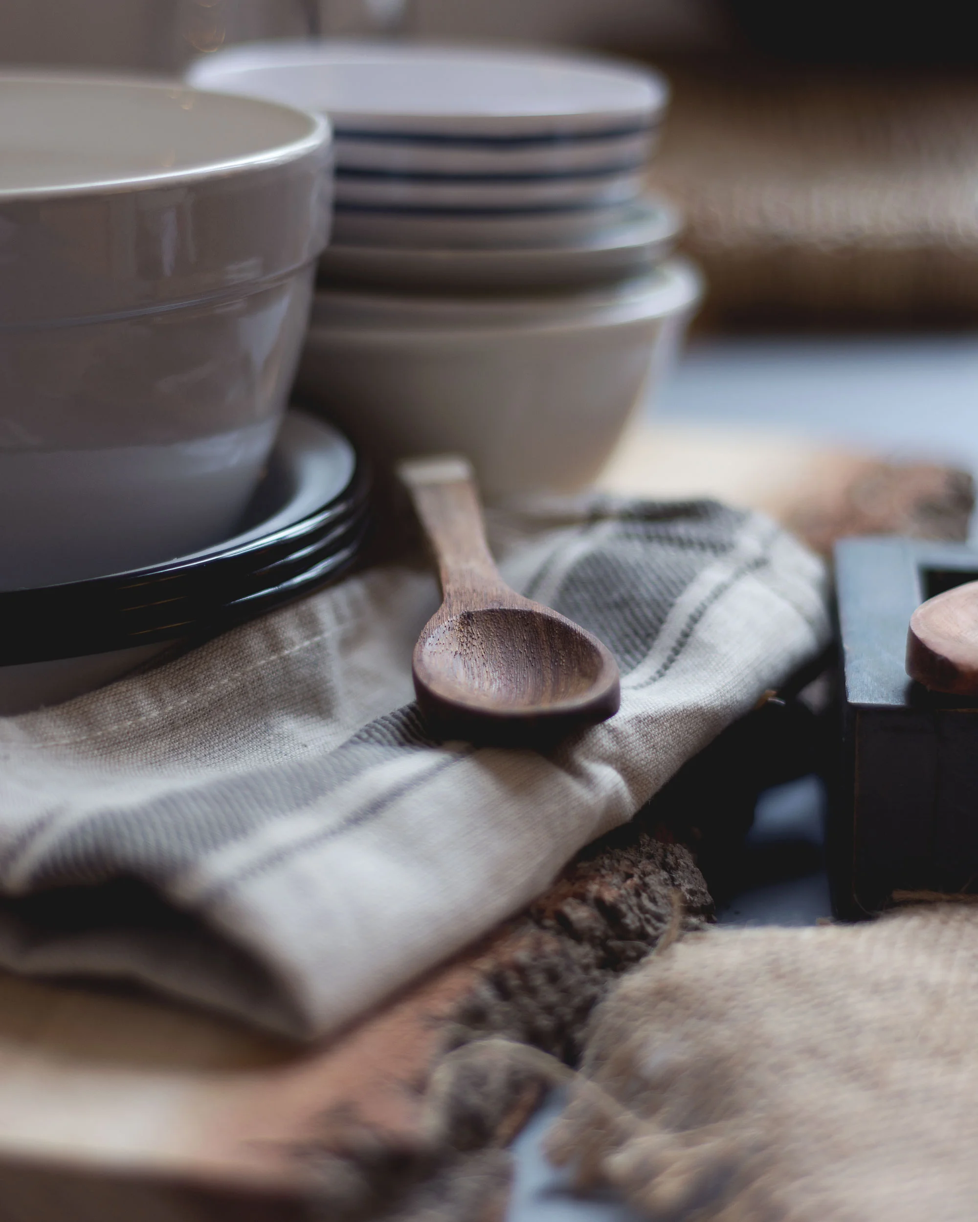 Props and sets. I find this to be one of the hardest parts of photographing food. It's so important to select items that will compliment the food and make it look fantastic but won't steal too much focus. I usually have an idea in my mind how I'm going to dress a scene before hand but it quite often - for any number of reasons - doesn't quite work out so you have to have a large store of items available and be flexible and open to change. If you have any questions or would like to know more about how I shoot my food photography images please feel free to drop me a message in the comments section below.