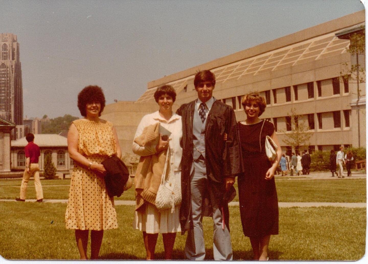 #TBT to my @carnegiemellon graduation. I graduated in 1979 with a Bachelors of Science in Civil Engineering. I went on to get a Masters of Science in Civil/Biomedical Engineering before pursuing medicine. 

I am pictured here with my mom, my aunt Pat