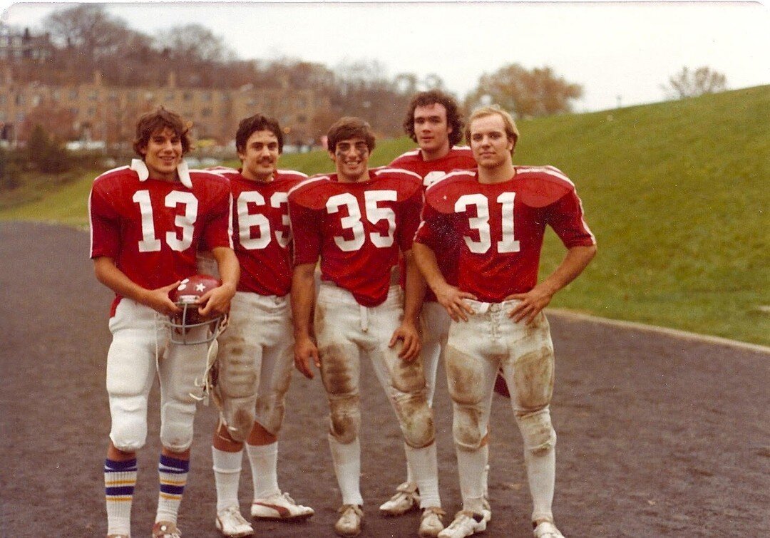 #TBT to 1978 when I was a senior at @carnegiemellon and my last season playing football there. All five of us pictured are Central Catholic High School alumni who went on to start for CMU&rsquo;s Division 3 football team. The same year we made it to 
