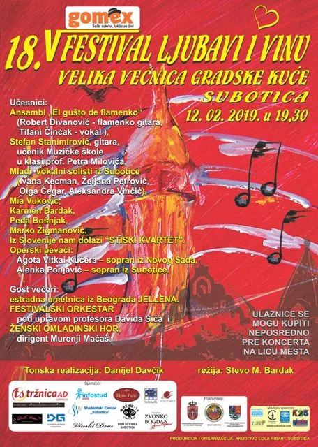 STIŠKI KVARTET NA 18. FESTIVALU LJUBAVI I VINU U SUBOTICI