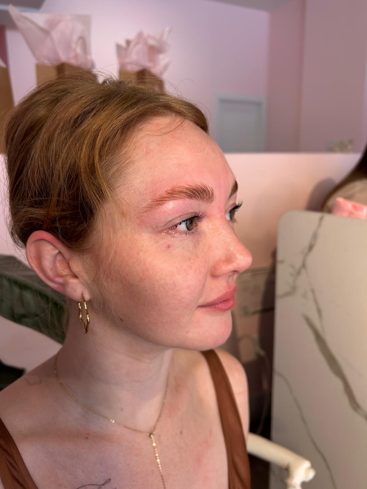 Lash lift and brow