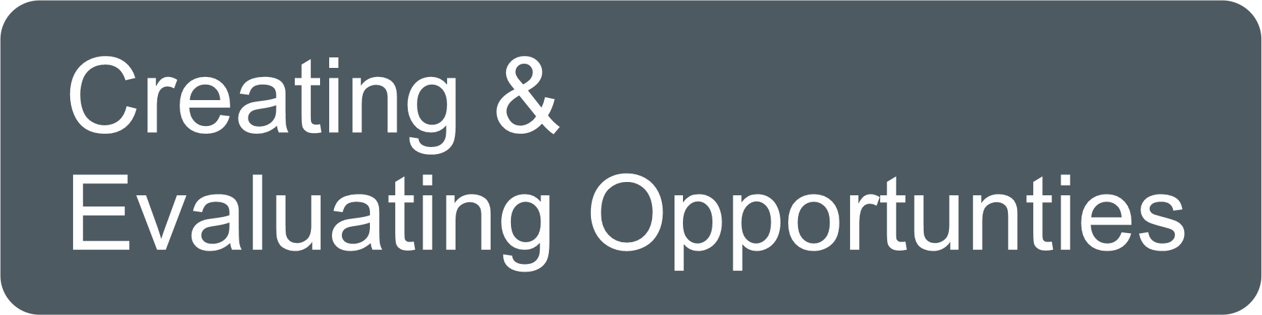 Creating &amp; Evaluating Opportunities Blog