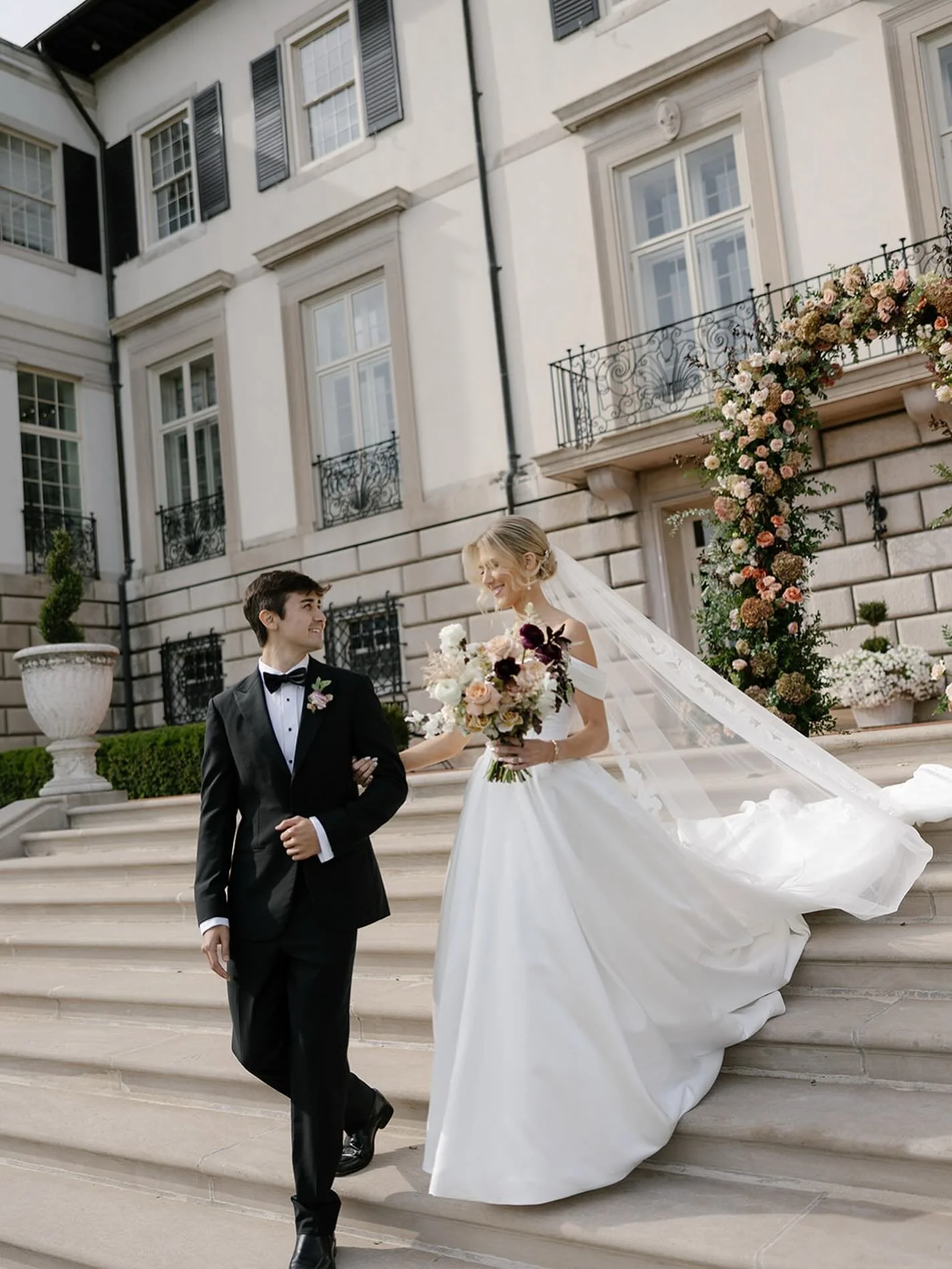 Stepping into forever in the most timeless way! ✨

Planning, Design &amp; Florals: @inesandmarieevents 
Photography: @lydiacharlesphotography 
Venue: @thewarmemorial