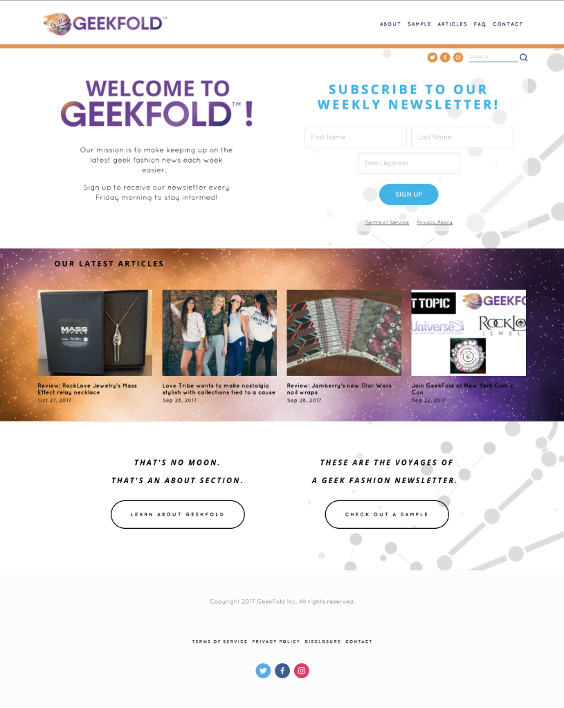 Fashion News Website Home Page - GeekFold
