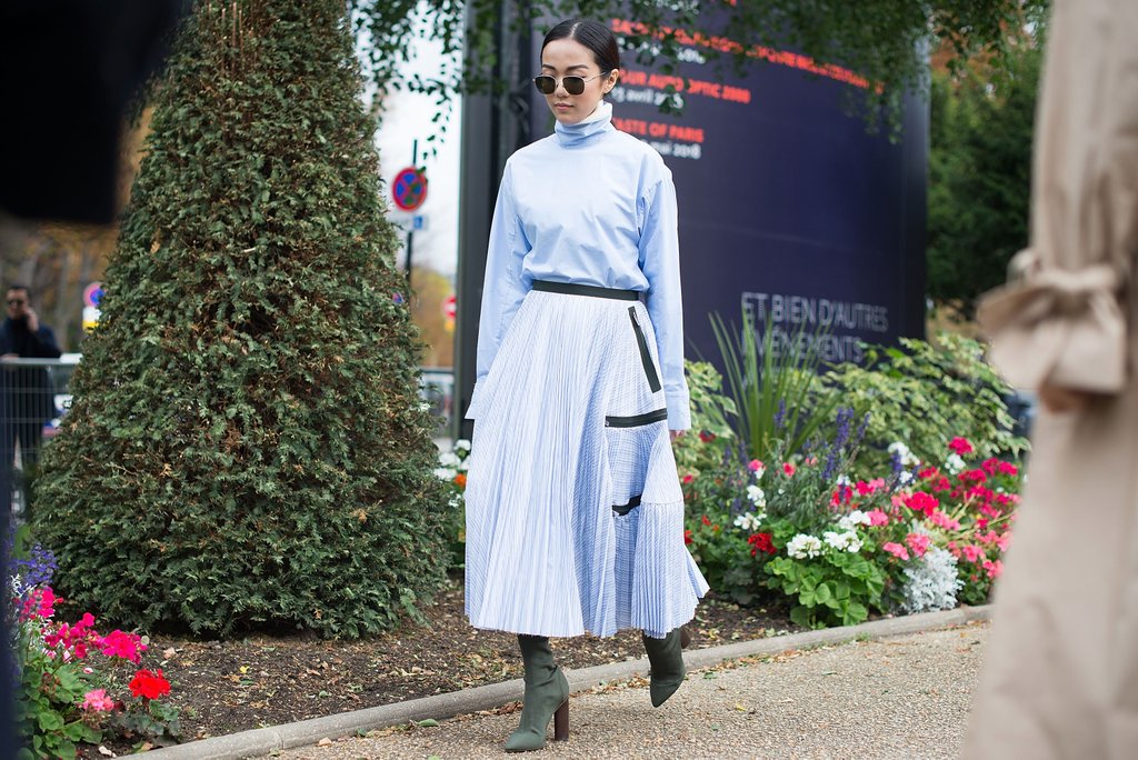 Why be subtle when you can be statement-making? Team two pastel pieces together for a top-notch monochrome look.